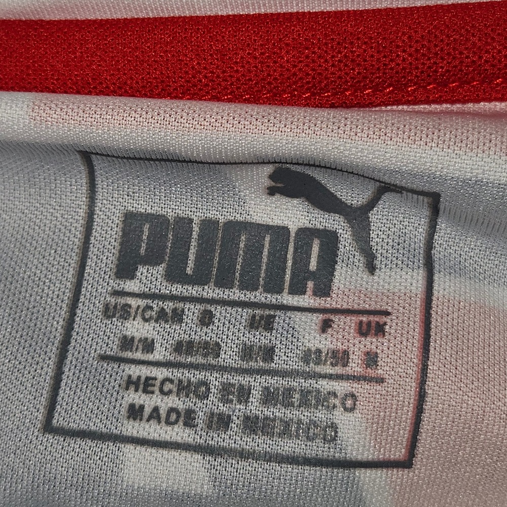 Puma Guadalajara Chivas Red and White Striped Jersey Medium - Picture 6 of 6